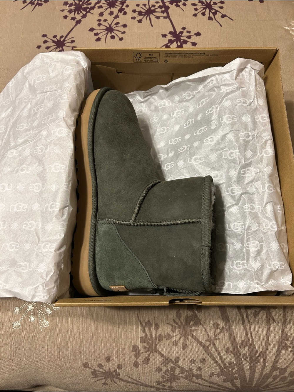 UGG Classic Mini Boot Olive - Picture 6 of 7